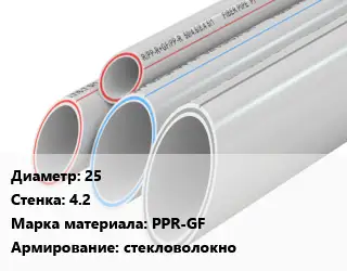 Труба полипропиленовая армированная 25 s=4.2 PPR-GF стекловолокно